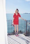 Vestido rojo corto de la nueva colección crucero de Pinko 2018