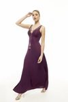 Vestido largo morado de la nueva colección de la firma Armario Lulú 2018