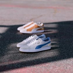Nuevas zapatillas Puma Suede 50 x Bobbito en color mostaza y azul 2018