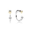 Pendientes plateados con detalles dorados de la colección para bodas de Pandora 2018