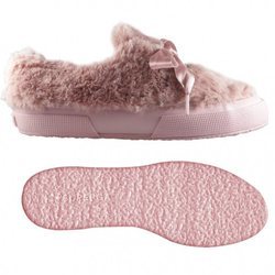 Zapatilla rosa pastel de pelo de la nueva colección otoño/invierno 2018/2019 de Superga