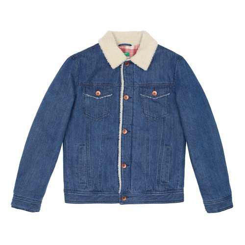 Cazadora vaquera de hombre con pelo de borrego de la nueva colección otoño/invierno 2018/2019 de Benetton