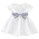 Vestido blanco con lazo de la colección 'Black&White' de Chicco