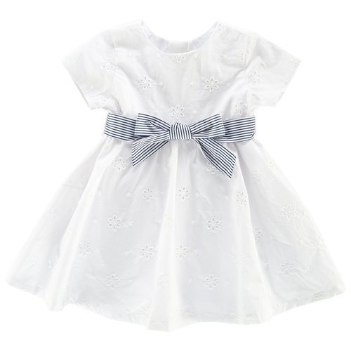 Vestido blanco con lazo de la colección 'Black&White' de Chicco