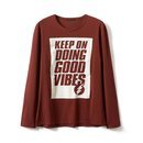 Camiseta en color teja con letras estampadas de la nueva colección otoño/invierno 2018/2019 de Sisley