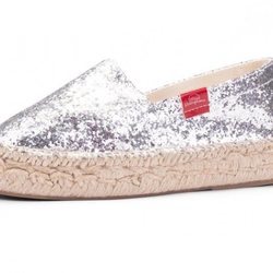 Alpargata con purpurina plateada de la nueva colección Glitter de Miss Hamptons 2018