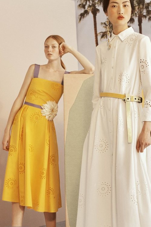 Vestidos con detalles de la colección Crucero 2019 de Carolina Herrera