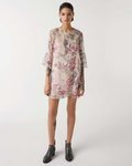 Vestido corto con estampado floral de la nueva colección primavera/verano de Sisley 2018