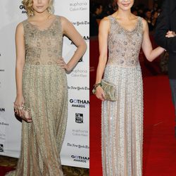 Lizzie Olsen y Michelle Yeoh con el mismo Valentino