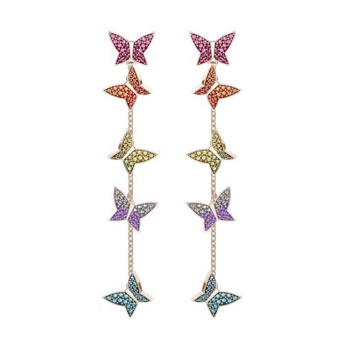 Pendientes largos de colores de la nueva colección de verano de Swarovski 2018