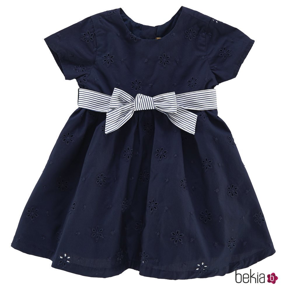 Vestido azul marino con lazo de la colección 'Have Fun' de Chicco