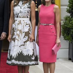 La Reina Letizia vestida de Michael Kors junto a Melania Trump en su visita oficial a la Casa Blanca