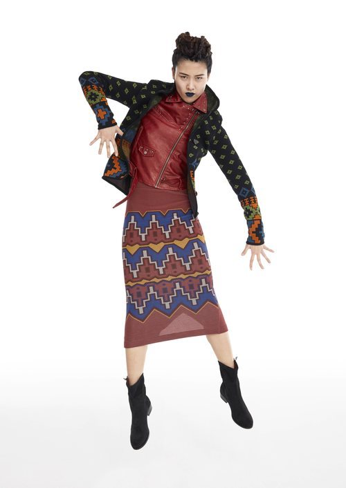 Cazadora de cuero roja de la colección otoño/inverno 2018-2019 de Desigual
