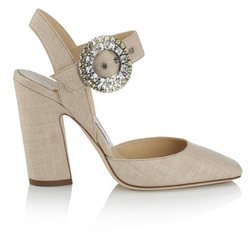 Sandalia en color beige de la colección pre-fall 2018 de Jimmy Choo
