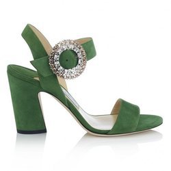 Sandalia en color verde de la colección pre-fall 2018 de Jimmy Choo