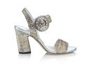 Sandalia metálica de la colección pre-fall 2018 de Jimmy Choo