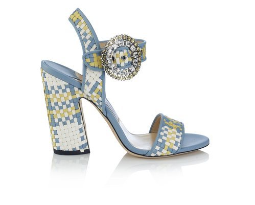 Sandalia de nappa tricolor de la colección pre-fall 2018 de Jimmy Choo