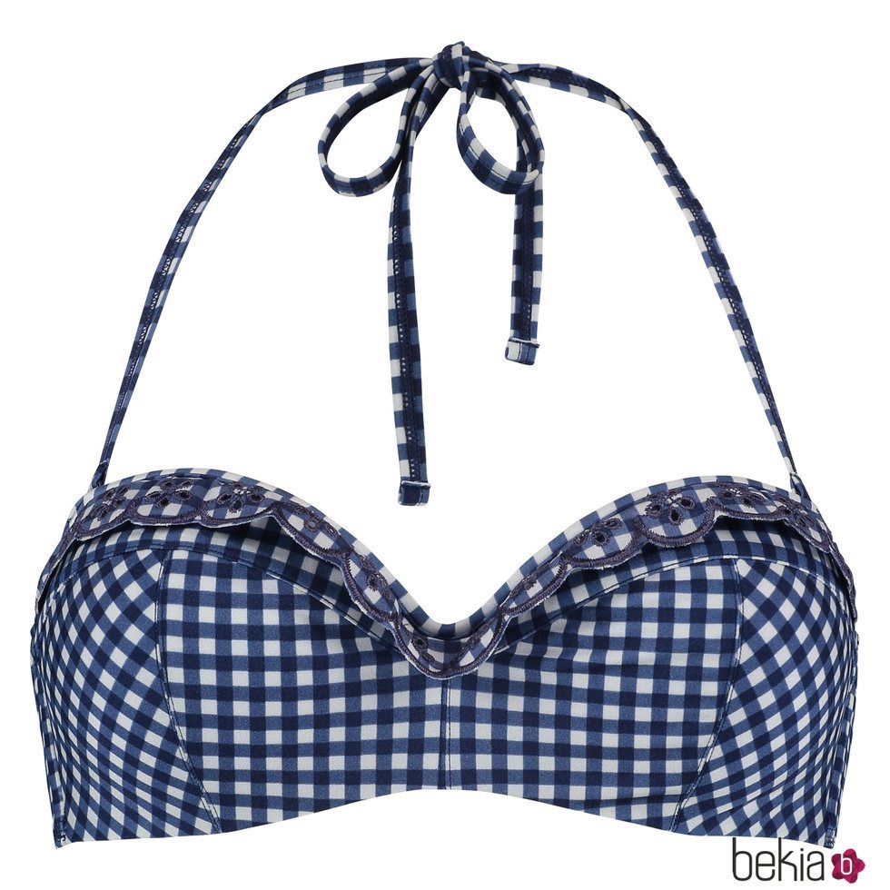 Bikini de cuadros vichy de la colección de baño 2018 de Hunckermöller