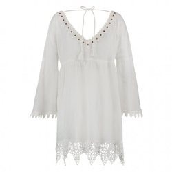 Túnica blanca de la colección de baño 2018 de Hunckermöller