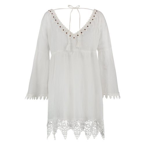 Túnica blanca de la colección de baño 2018 de Hunckermöller