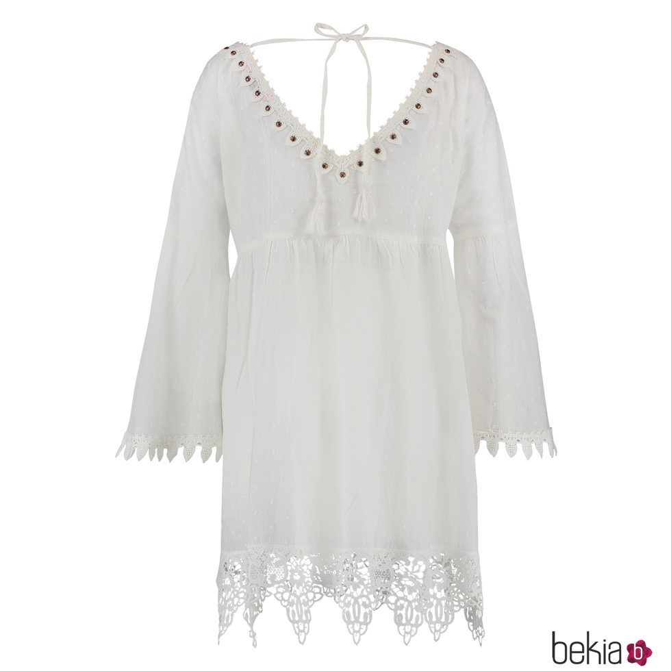 Túnica blanca de la colección de baño 2018 de Hunckermöller