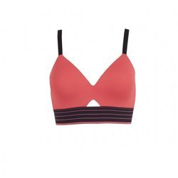 Top 'Waves Mesh Panel Sports Bra' en tono coral de la colección 'Days of Summer' de Spanx