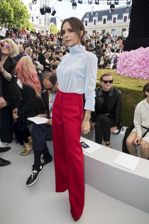 Victoria Beckham en el desfile de Dior en la París Fashion Week 2018