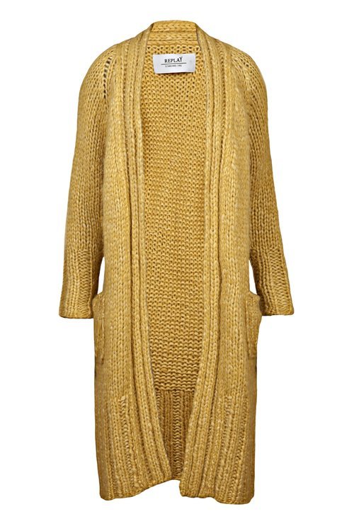 Cárdigan en color mostaza de la nueva colección otoño/invierno 2018/2019 de Replay