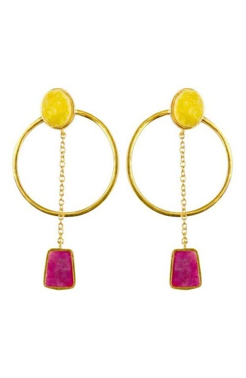 Pendientes Wish dorados de la firma Tabita Jewels 2018