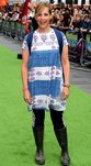 Mel Giedroyc con una blusa estampada en el Festival Cineworld en Londres 2018