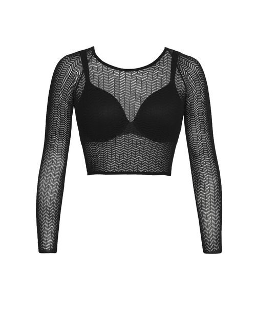 Top en color negro con sujetador de la colección Spanx