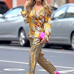 Sarah Jessica Parker con conjunto estampado en Nueva York 2018