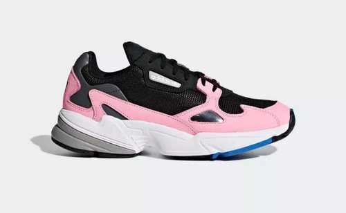 Zapatilla negra y rosa de la colección 'Falcon' de adidas Originals