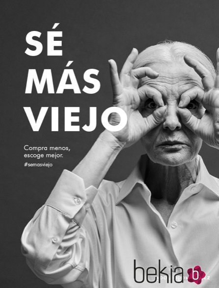 Imagen de la campaña 'Sé más viejo' de Adolfo Domínguez con Valentina Yasen