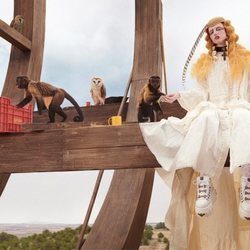 Vestido de volantes de la colección crucero 2019 de Gucci