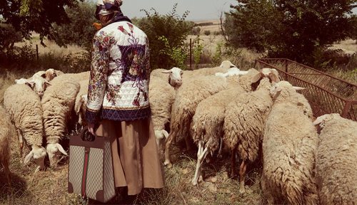 Chaqueta estampada de la colección crucero 2019 de Gucci