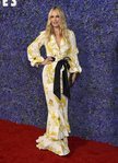 Molly Sims con un vestido de volantes en la apertura del 'Palisades Village'