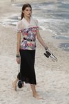 Camisa de estampado geométrico de Chanel primavera/verano 2019 en la Paris Fashion Week