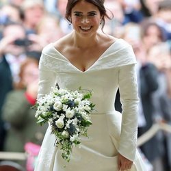 Parte delantera del vestido de la Princesa Eugenia de York 2018
