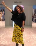 La diseñadora Diane Von Fürstenberg anunciando la próxima temporada 2019