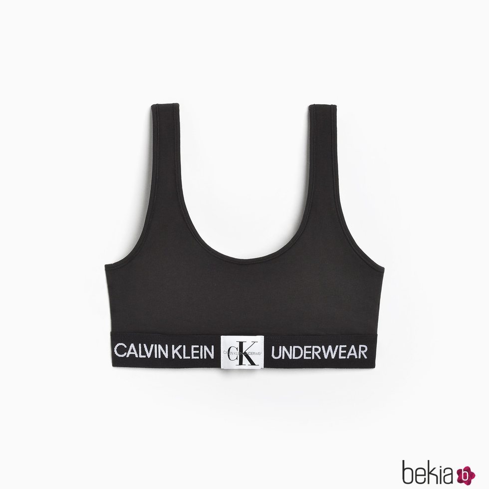 Sujetador negro de la colección 'Monogram' de Calvin Klein Underwears