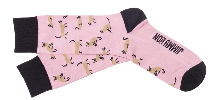 Calcetines rosas con estampado de la colección 'The City' de Jimmy Lion