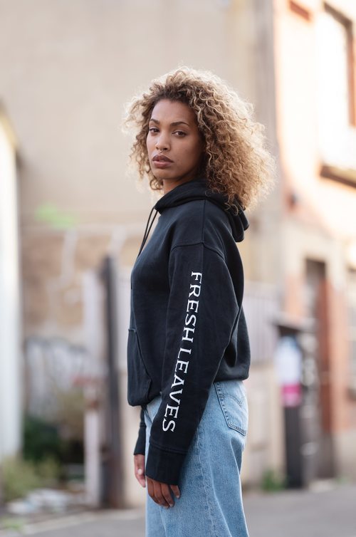 Sudadera negra de la colección Fresh Leaves de Levi's x Justin Timberlake
