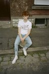 Camiseta blanca con estampados de la colección Fresh Leaves de Levi's x Justin Timberlake