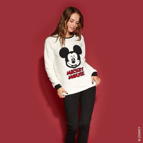 Pijama negro y blanco de la colección de Mickey Mouse de Tezenis Underwear