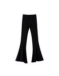 Pantalón negro elástico de campana de la colección cápsula de Rosalía para Pull and Bear