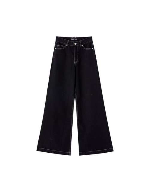 Pantalón vaquero negro de pata de elefante de la colección cápsula de Rosalía para Pull and Bear
