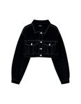 Chaqueta vaquera negra corta de la colección cápsula de Rosalía para Pull and Bear