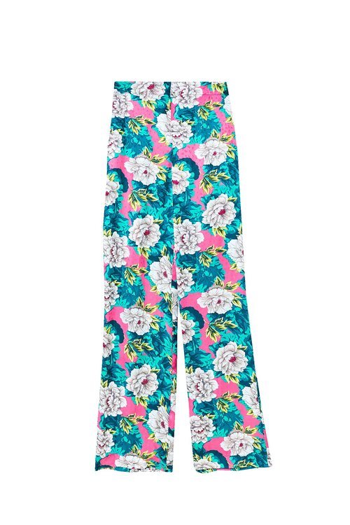 Pantalón fluido con estampado de flores de Sfera