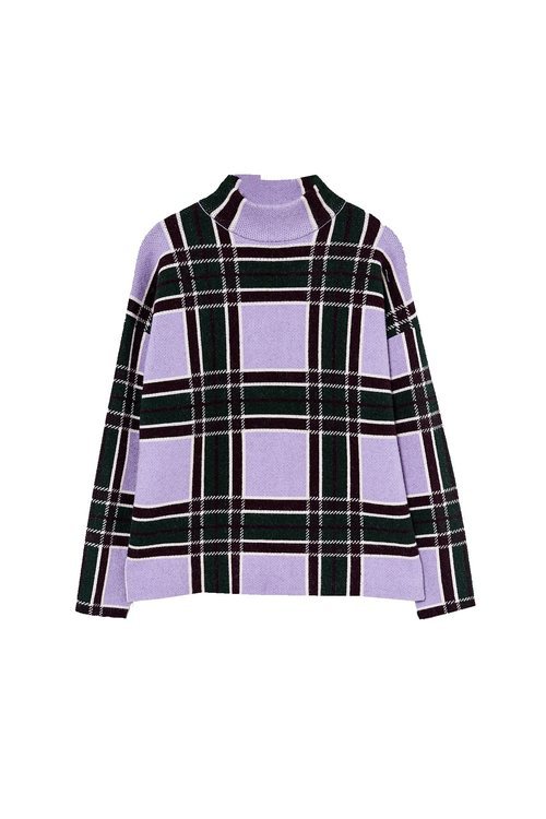 Jersey lila con cuadros de Sfera